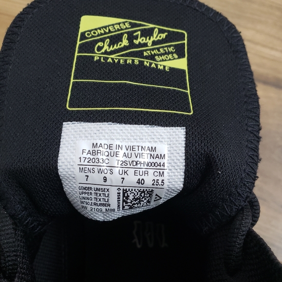 Converse Chuck 70 Renew Remix Knit High Top Black Canvas Shoes Men's 7 - Picture 6 of 9